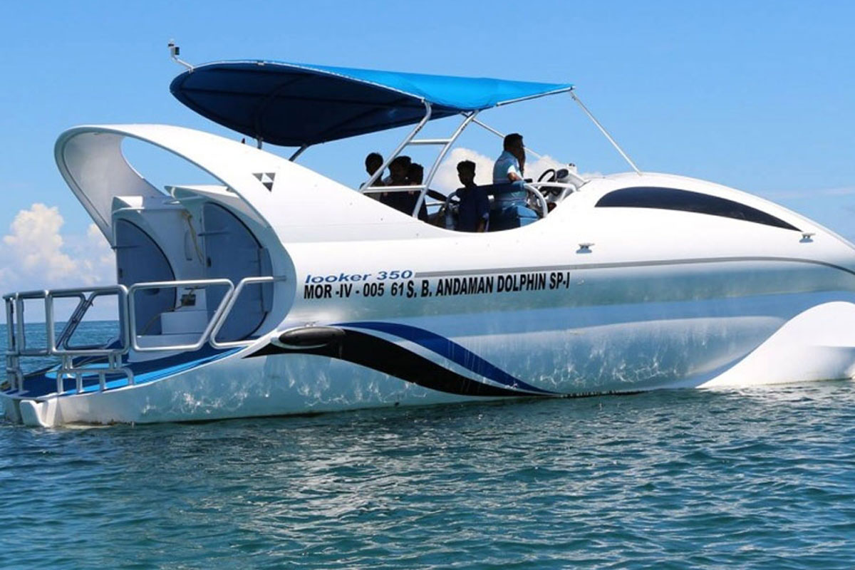Dolphin Glass Bottom Boat Ride in Andaman