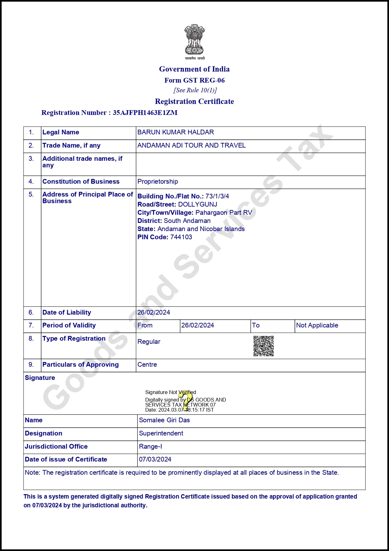 Andaman Adi Gst